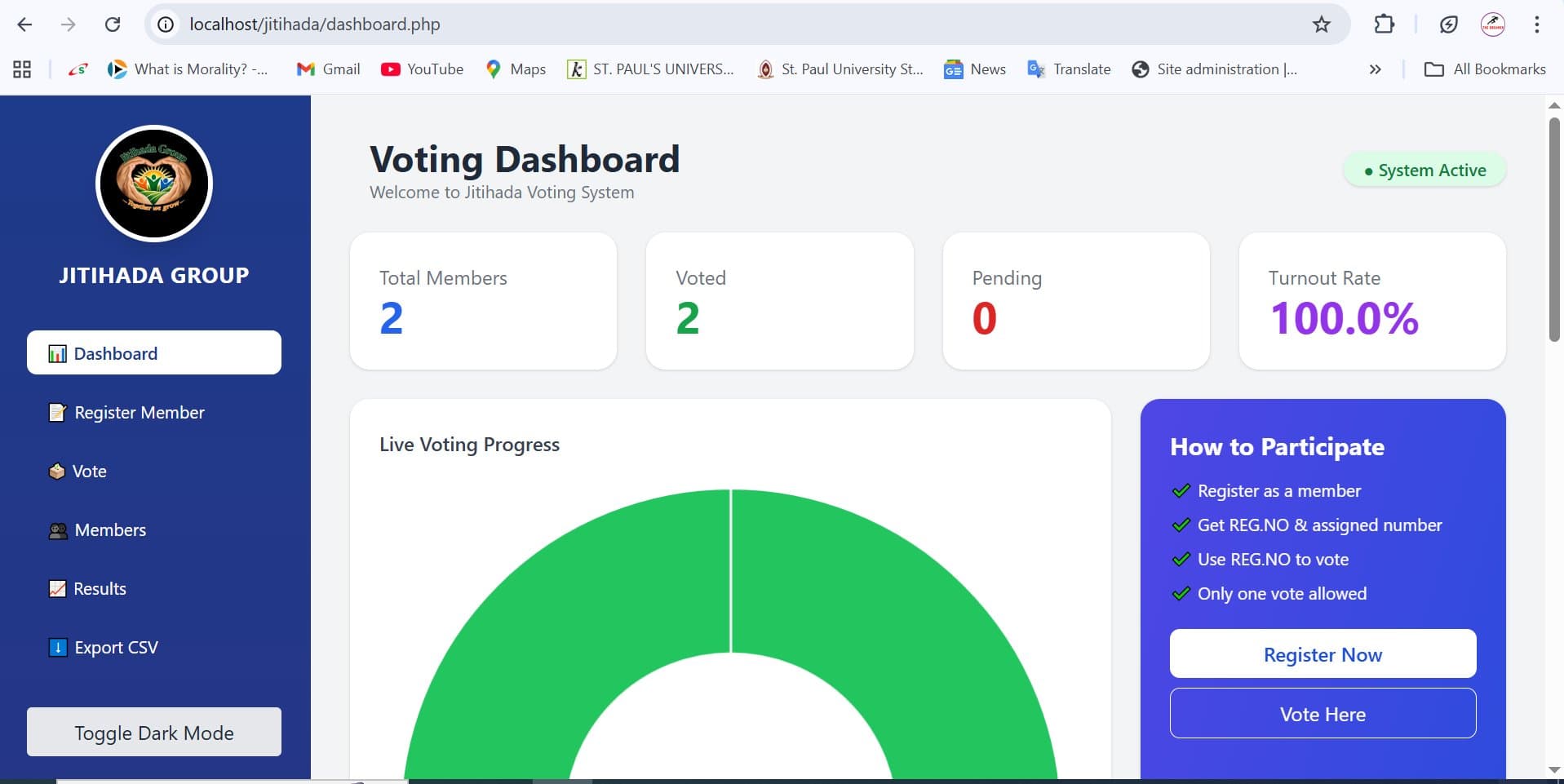 Jitihada Voting System